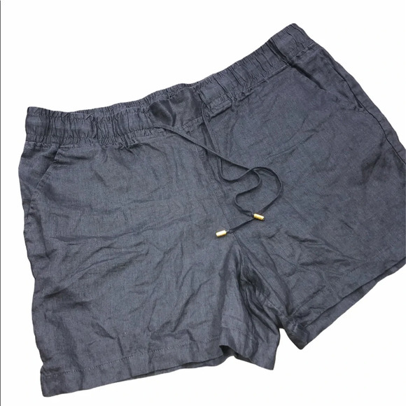 Company by Ellen Tracy XLarge grey linen shorts - Picture 1 of 4